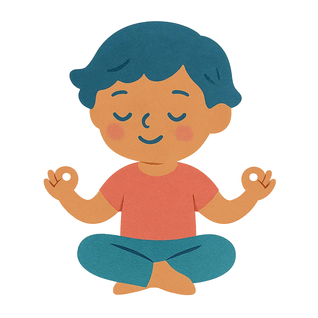 Kinderen die ontspannen en yoga doen